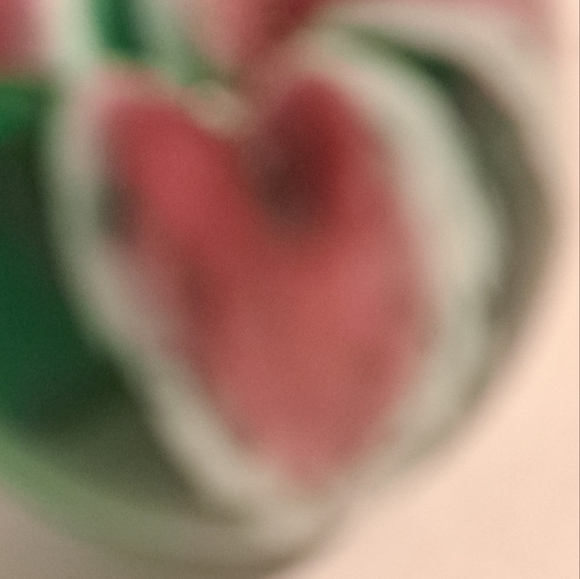 Paper weight, green, pink and white orchid flower. - Picture 5 of 6